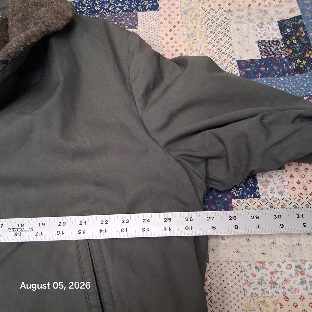 True Vintage 50s Great Western Coat Mens 46 Olive Alpaca Pile Lined Workwear USA - Picture 10 of 12